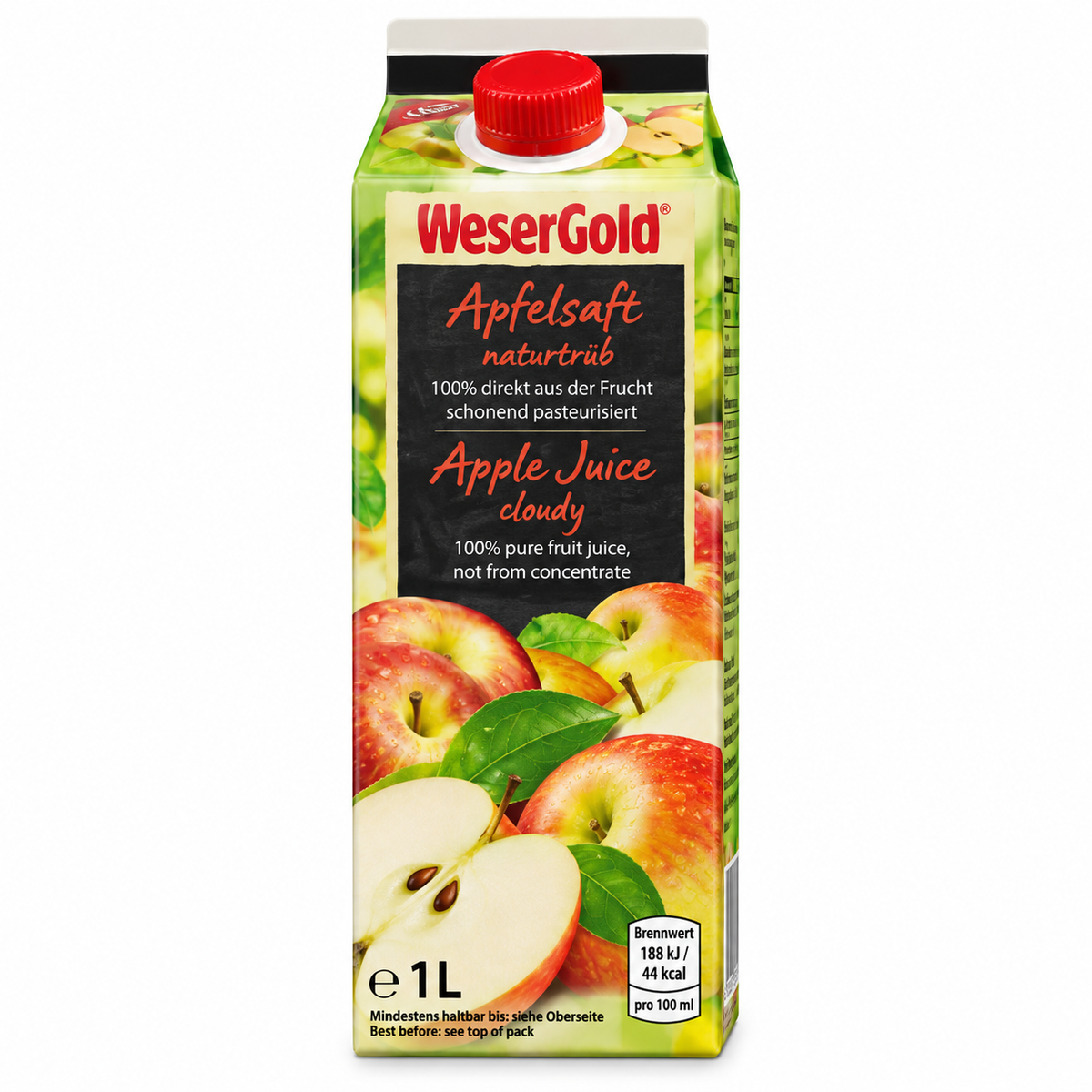 Apfel Direktsaft naturtrüb 1L
