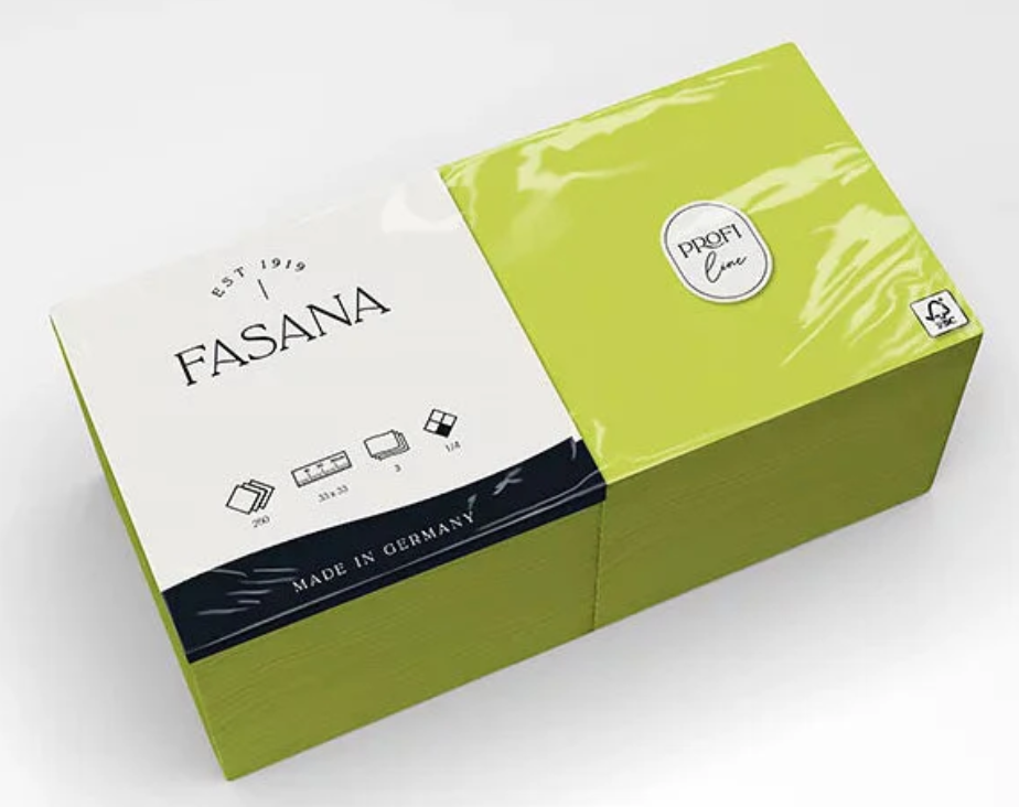 FASANA Servietten GRÜN - 33x33cm - 1 x 250 Stück