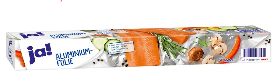 JA! Alufolie - 1 Rolle mit 50m