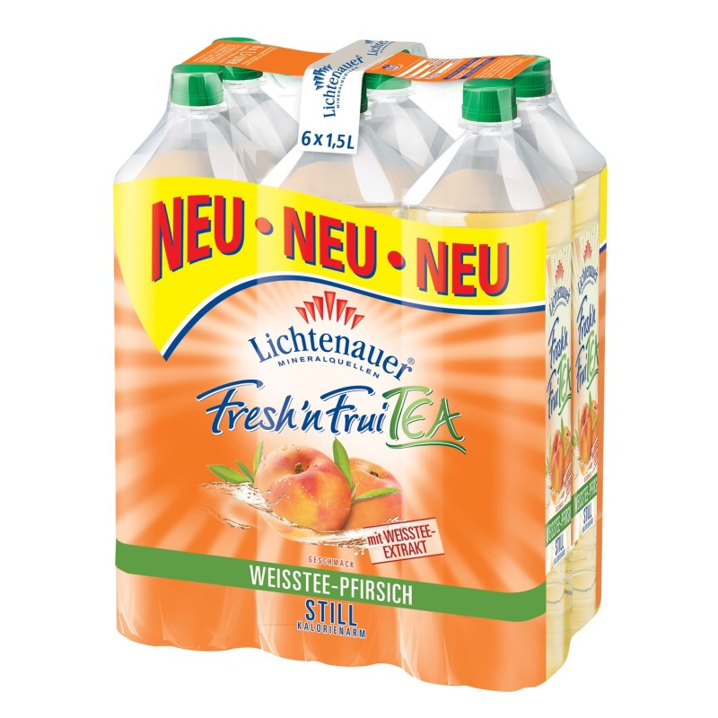 Lichtenauer Fresh'n Frui Tea Weißtee-Pfirsich 1,5 L