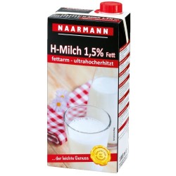 Naarmann 1,0 l H-Milch 1,5 % Fett
