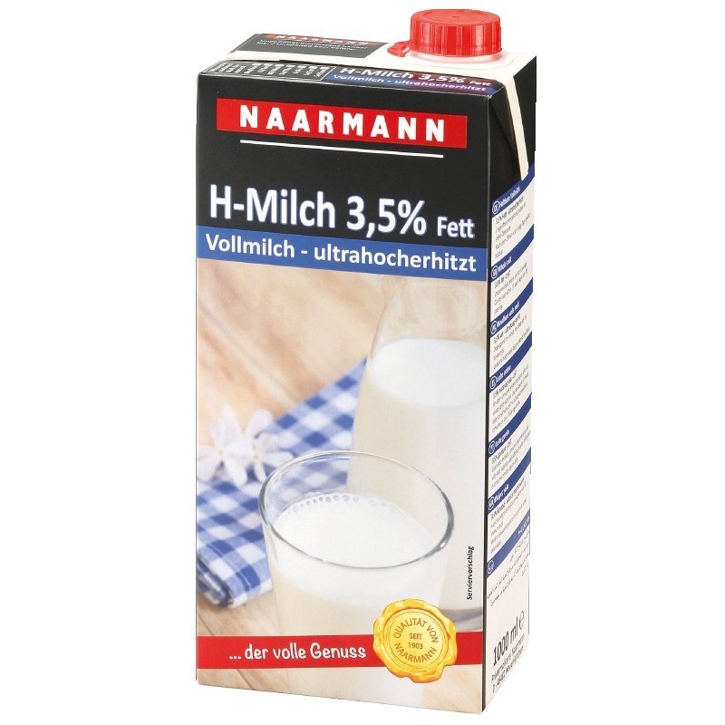 Naarmann 1,0 l H-Milch 3,5 % Fett