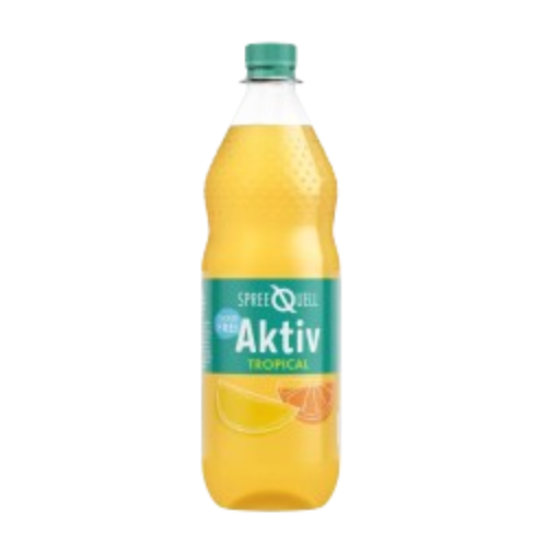 SpreeQuell Aktiv Tropical Zucker Frei 12x1,0 L