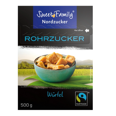 Sweet Family - Fairtrade Rohrzucker Würfel braun 1 x 500g
