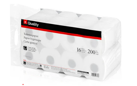 Transgourmet Quality Toilettenpapier 3lg. 16 Rollen a 200 Blatt